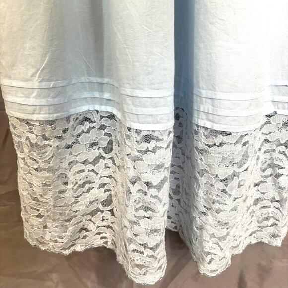 La Cera 100% Blue Cotton Nightgown Small NWT - Picture 5 of 13